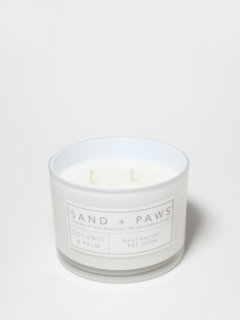 Sand + Paws Coconut & Palm 12 oz scented candle