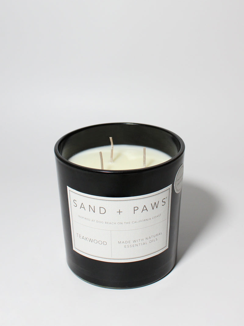 Sand + Paws Teakwood 21 oz scented candle